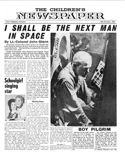 Colonel John Glenn, première page de 